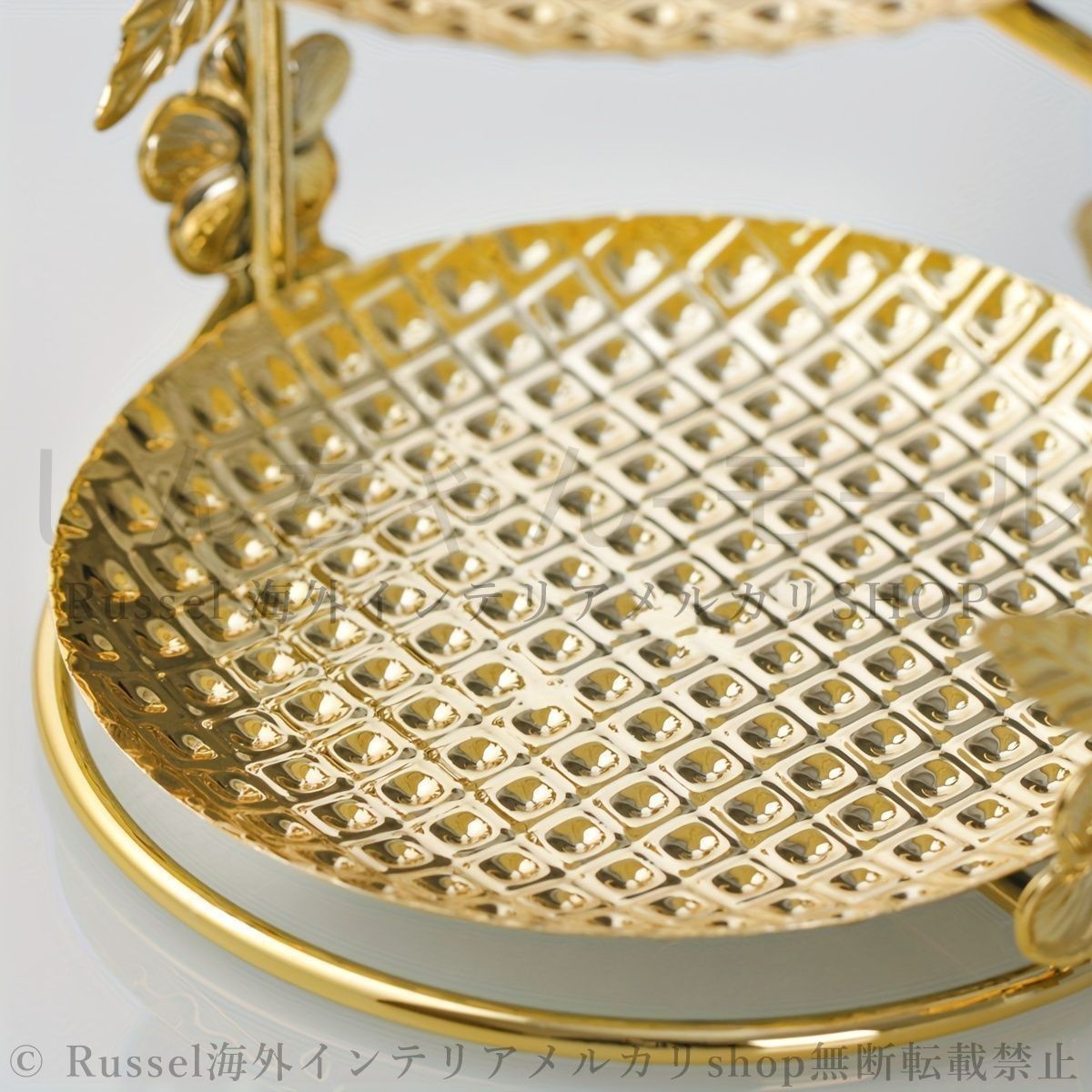 新品?未使用】 アクセサリートレイ ゴールド 花 装飾 アクセサリー