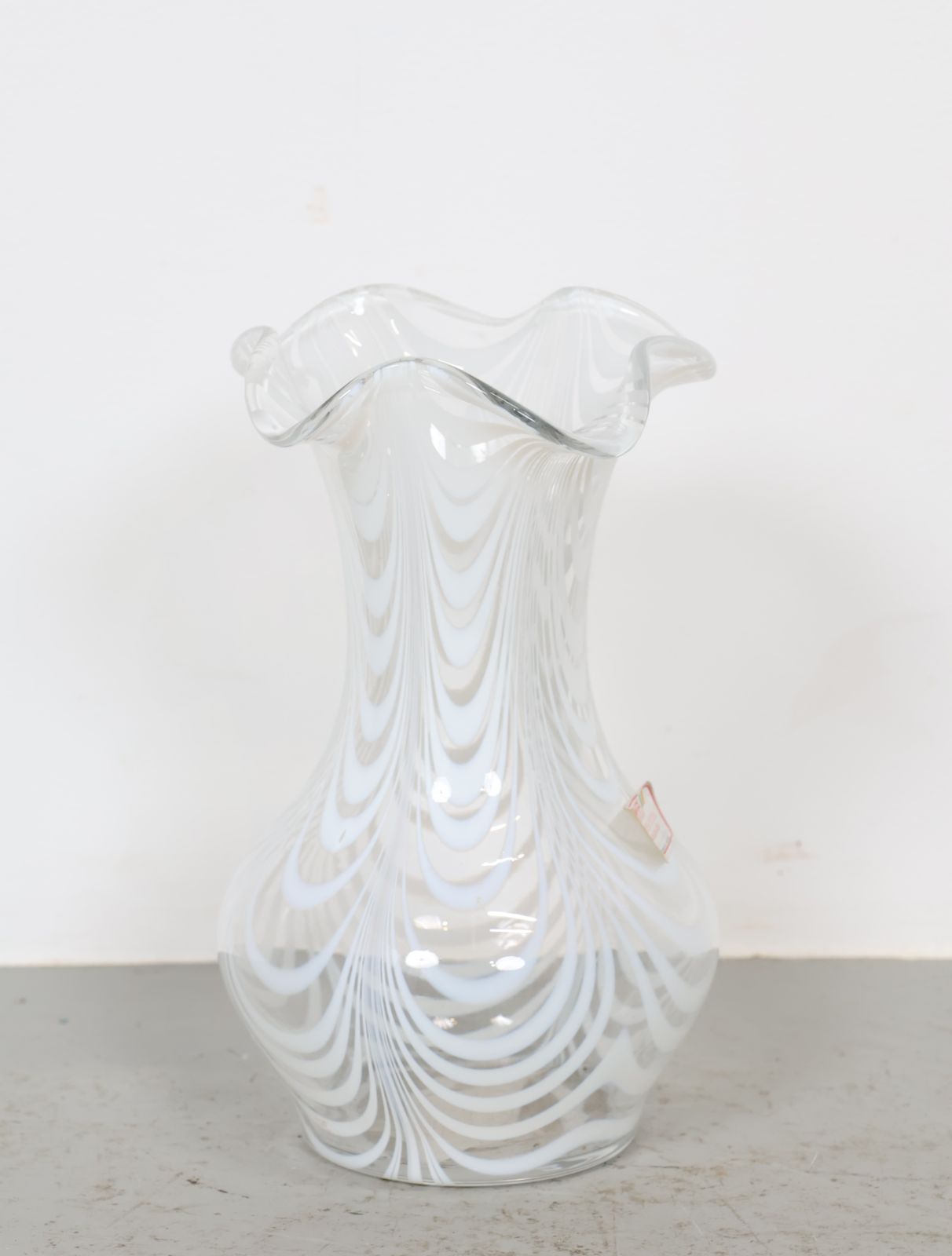 1970 - 80年代 Joska社製 ヴィンテージ ホワイトウェイブ クリアガラス