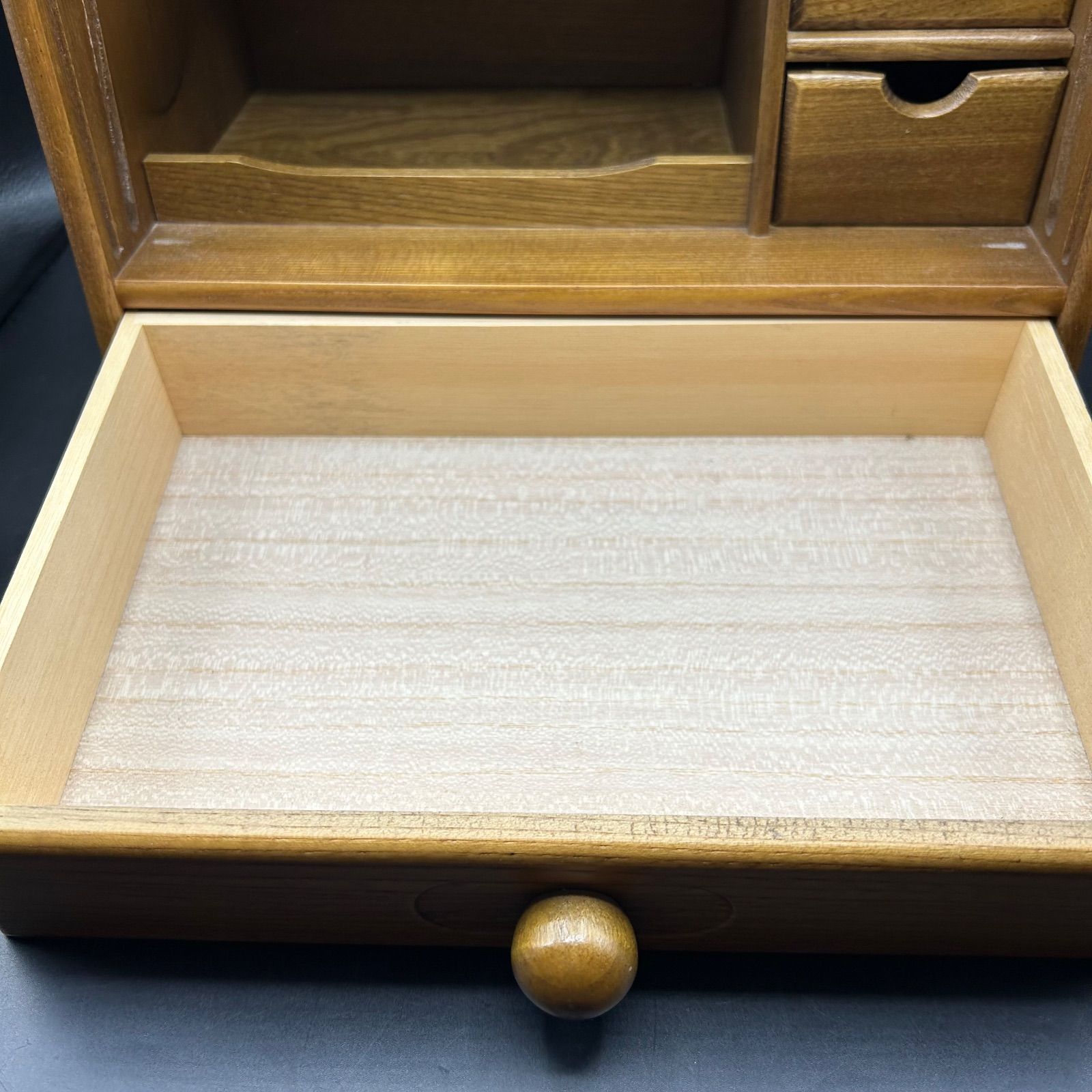 レトロ コスメボックス 鏡 引き出し 蛇腹 - メルカリ