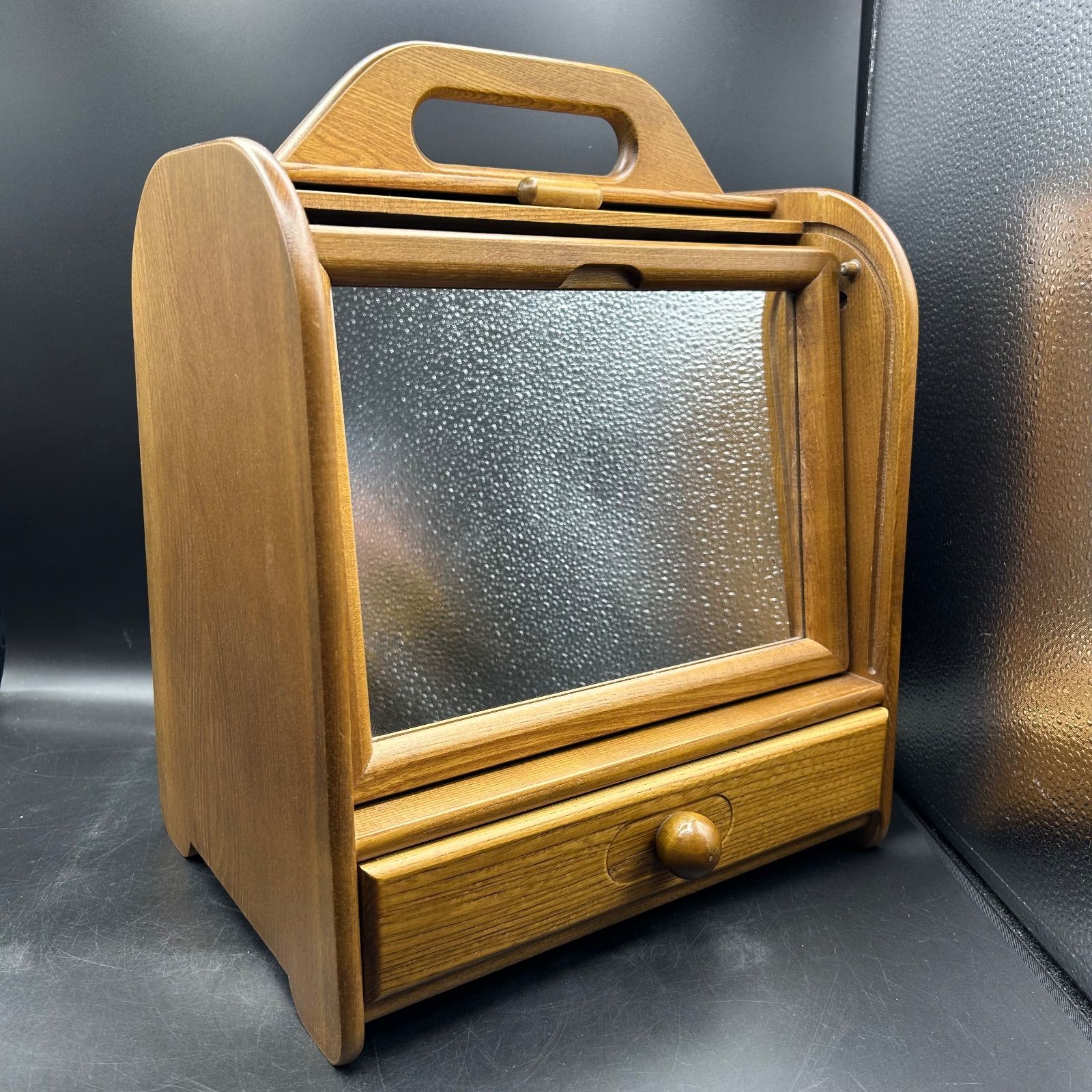 レトロ コスメボックス 鏡 引き出し 蛇腹 - メルカリ