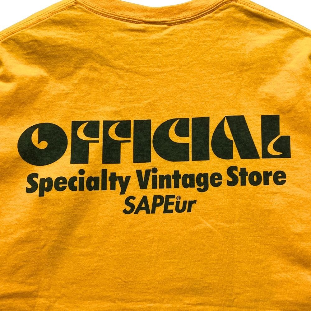 SAPEur サプール COFFEE SUZU プリント Tシャツ イエロー系 サイズXL