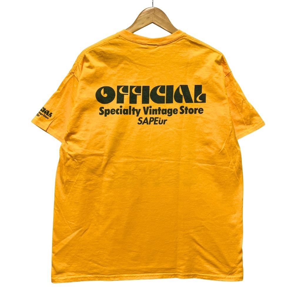 SAPEur サプール COFFEE SUZU プリント Tシャツ イエロー系 サイズXL
