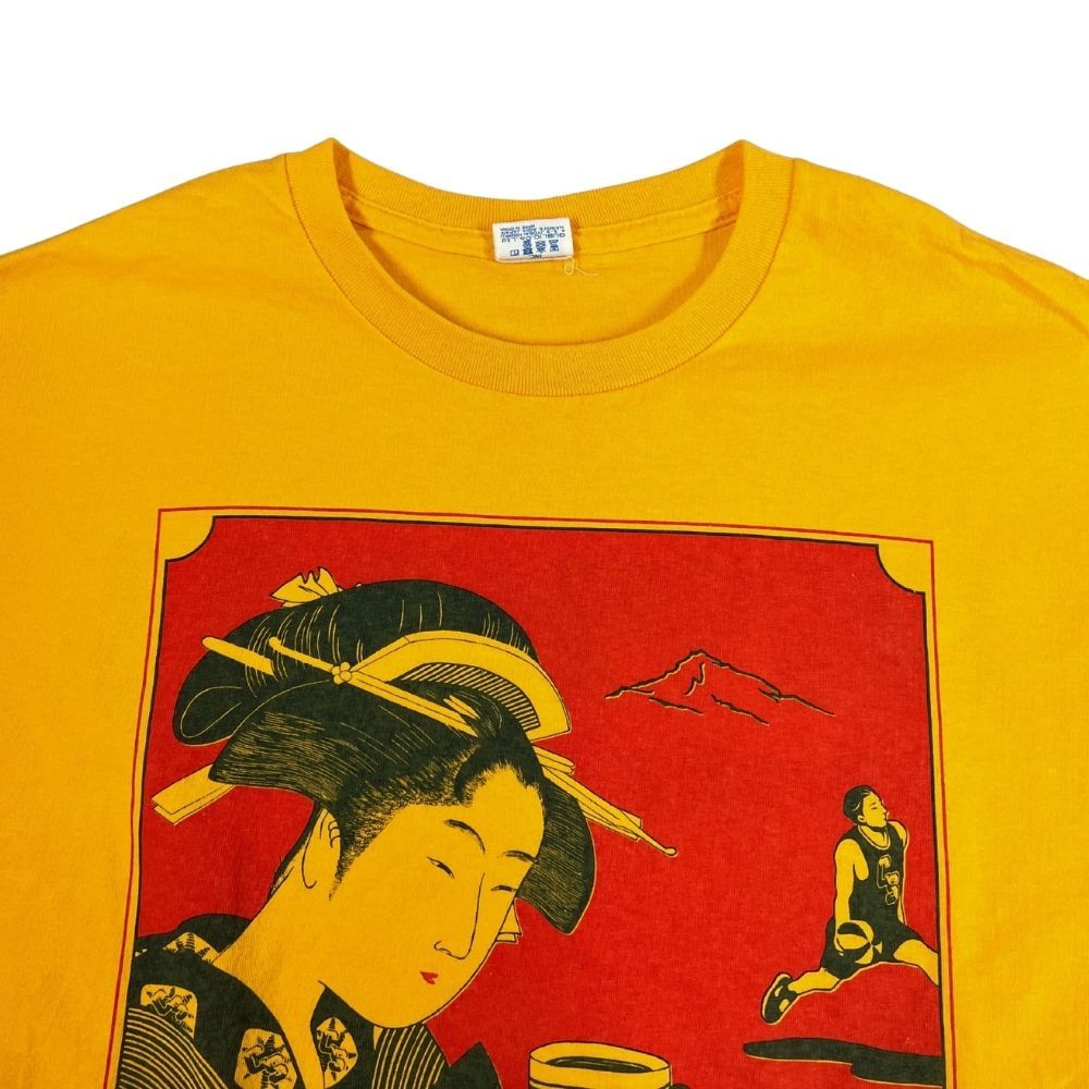 SAPEur サプール COFFEE SUZU プリント Tシャツ イエロー系 サイズXL