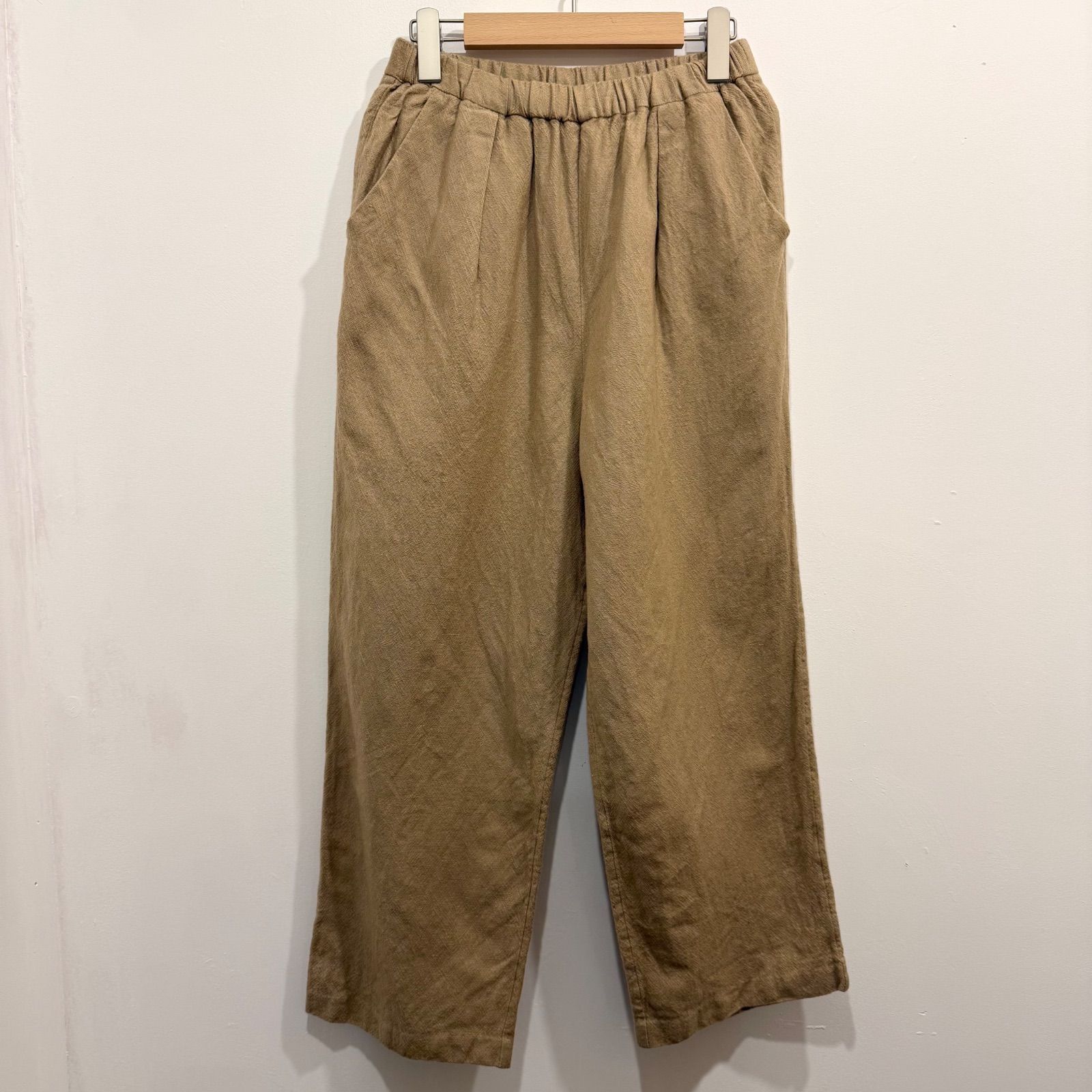 かぐれ kagure ウールリネンイージーパンツ ベージュ フリーサイズ み