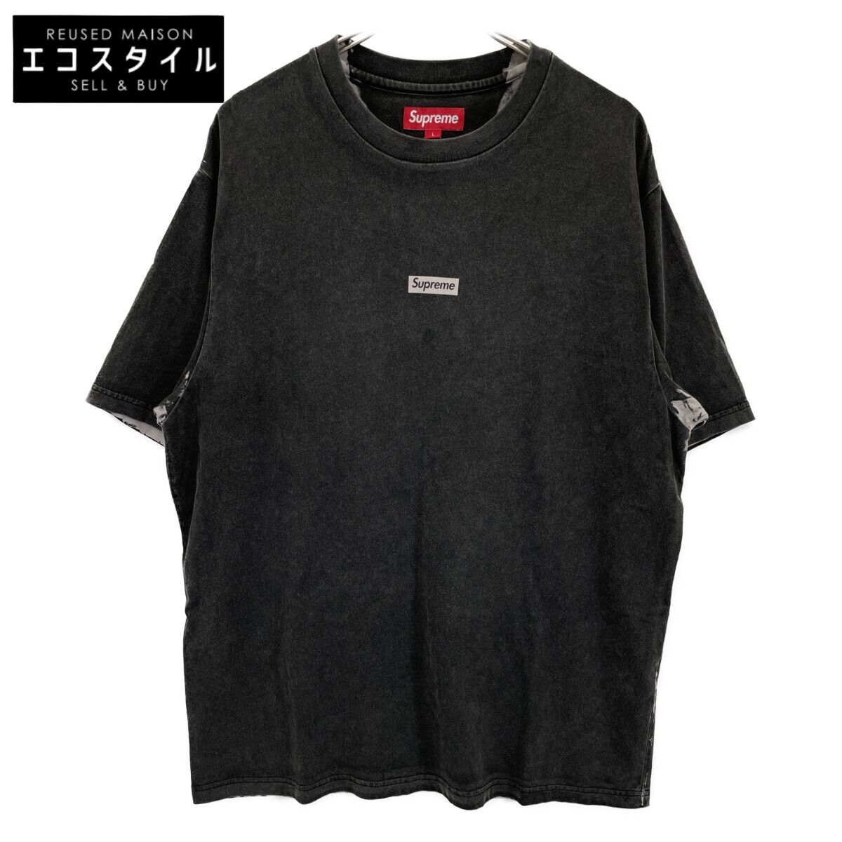 Supreme シュプリーム 24 SS ﾌﾞﾗｯｸ Overprint Small Box S Top Ｌ