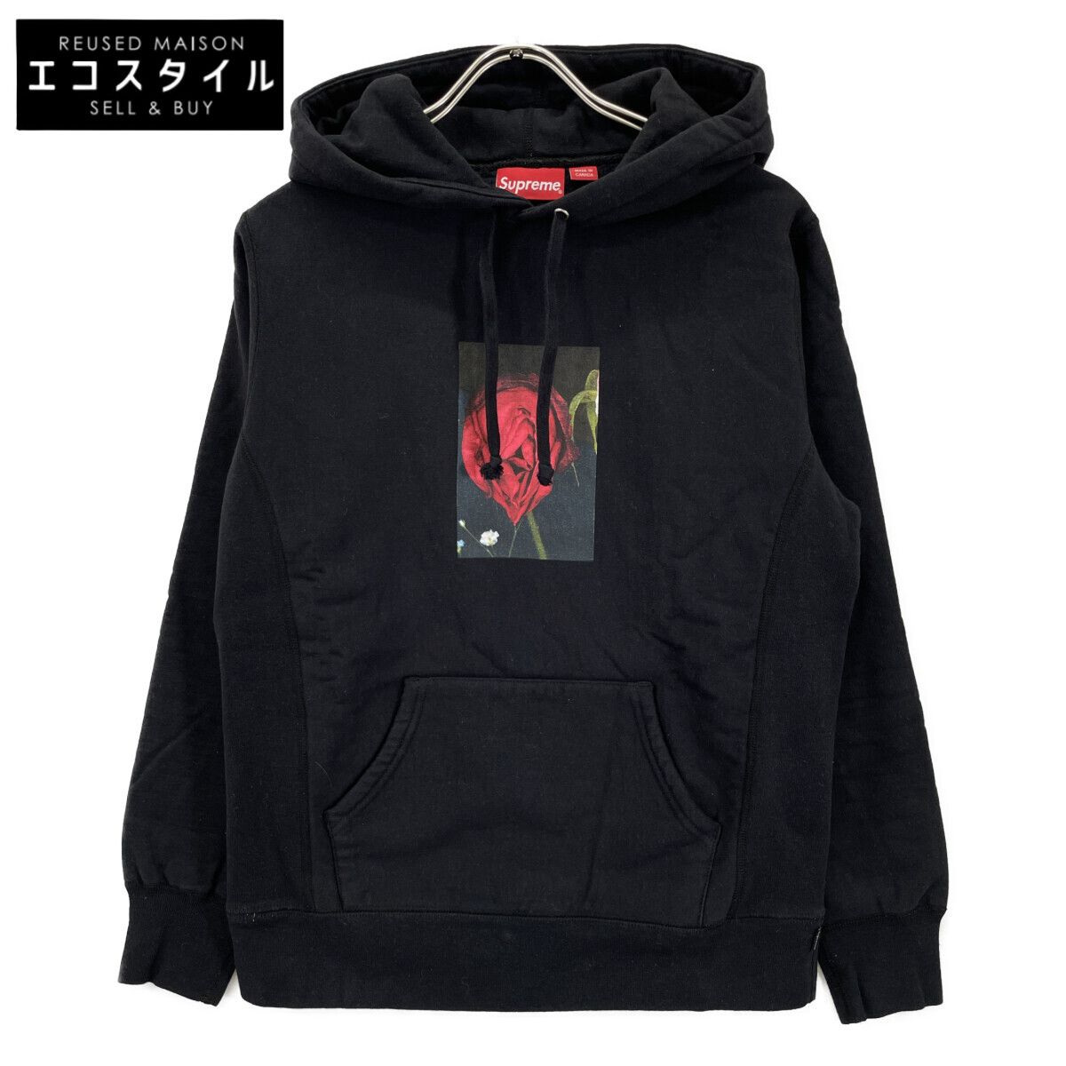 Supreme シュプリーム 16 AW ﾌﾞﾗｯｸ Araki Rose Hooded Ｓ
