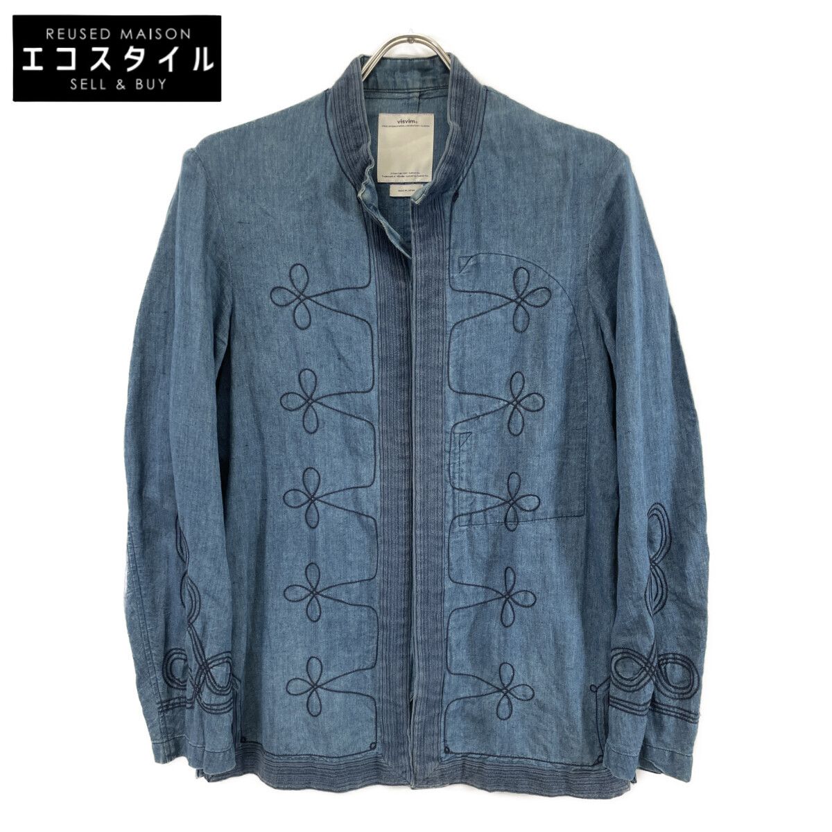 VISVIM ビズビム ｲﾝﾃﾞｨｺﾞ ﾎﾜｲﾄｵｳﾙｼｬﾝﾌﾞﾚｰｼｬﾂ 2