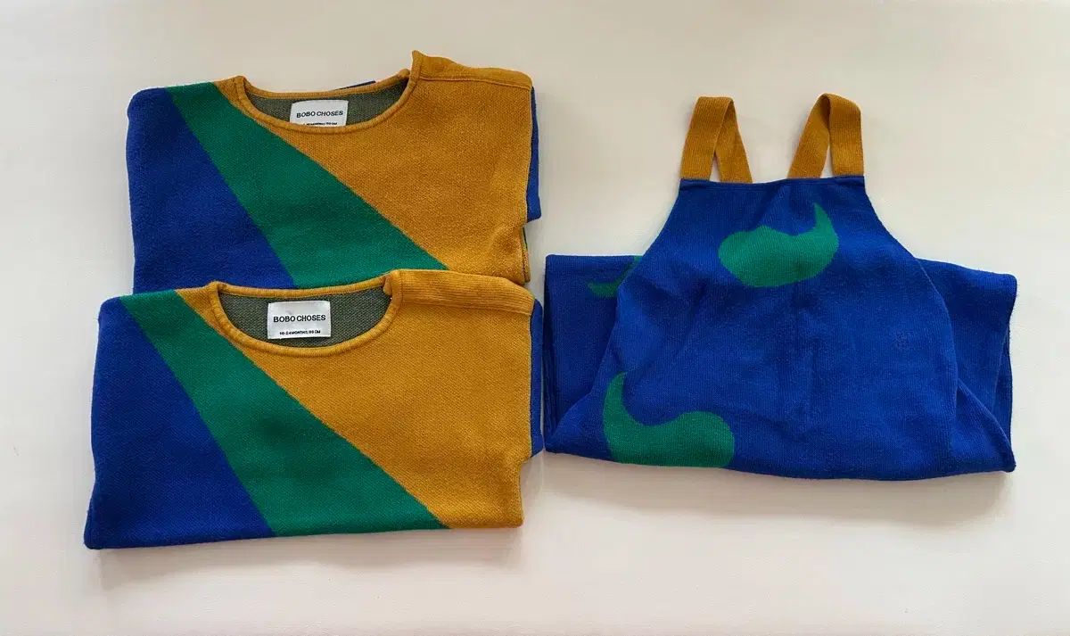 BOBO CHOSES bobochoses サロペット セットアップ 双子 ボボショーズ オーバーオール セット (12-18 18-24) オーバーオール