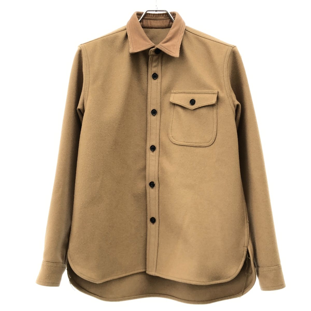 cantate カンタータ CPO Shirt コーデュロイ ウールカシミヤシャツ キャメルブラウン 46