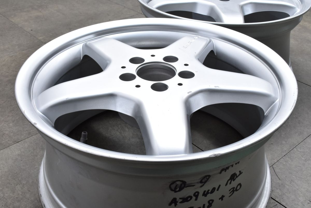 程度良好 メルセデスベンツ W 209 CLKクラス 18 in 8 5 J 30 PCD 112 2本セット 品番 デジーノ アルマーニ AMGスタイリング3