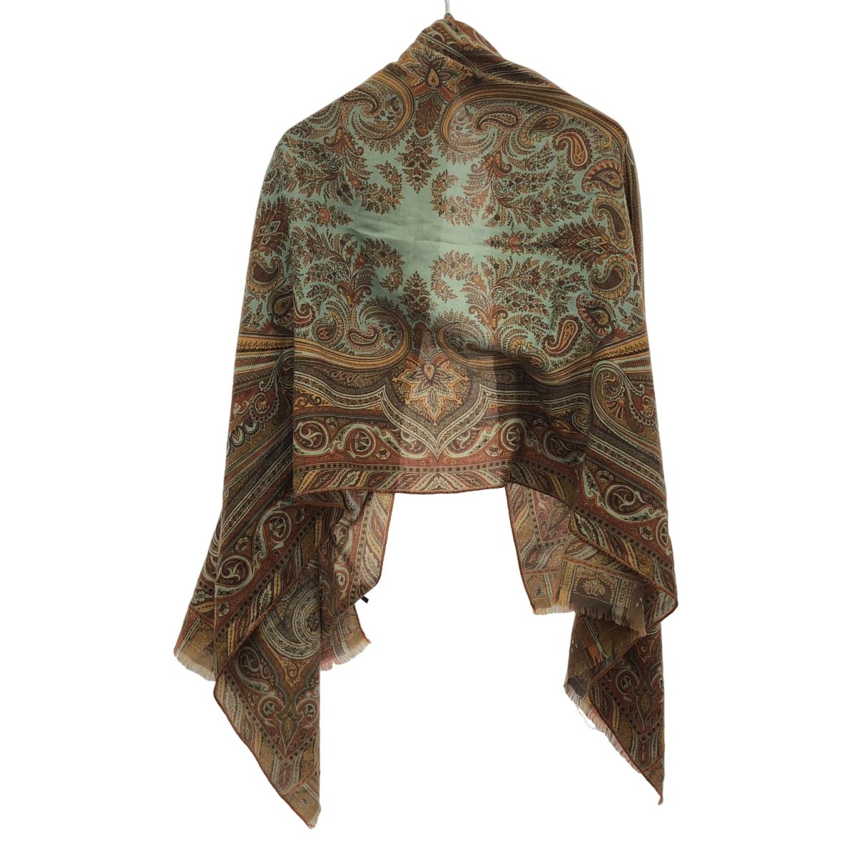 ETRO エトロ ペイズリーカシミアシルクストール オレンジ系 - メルカリ