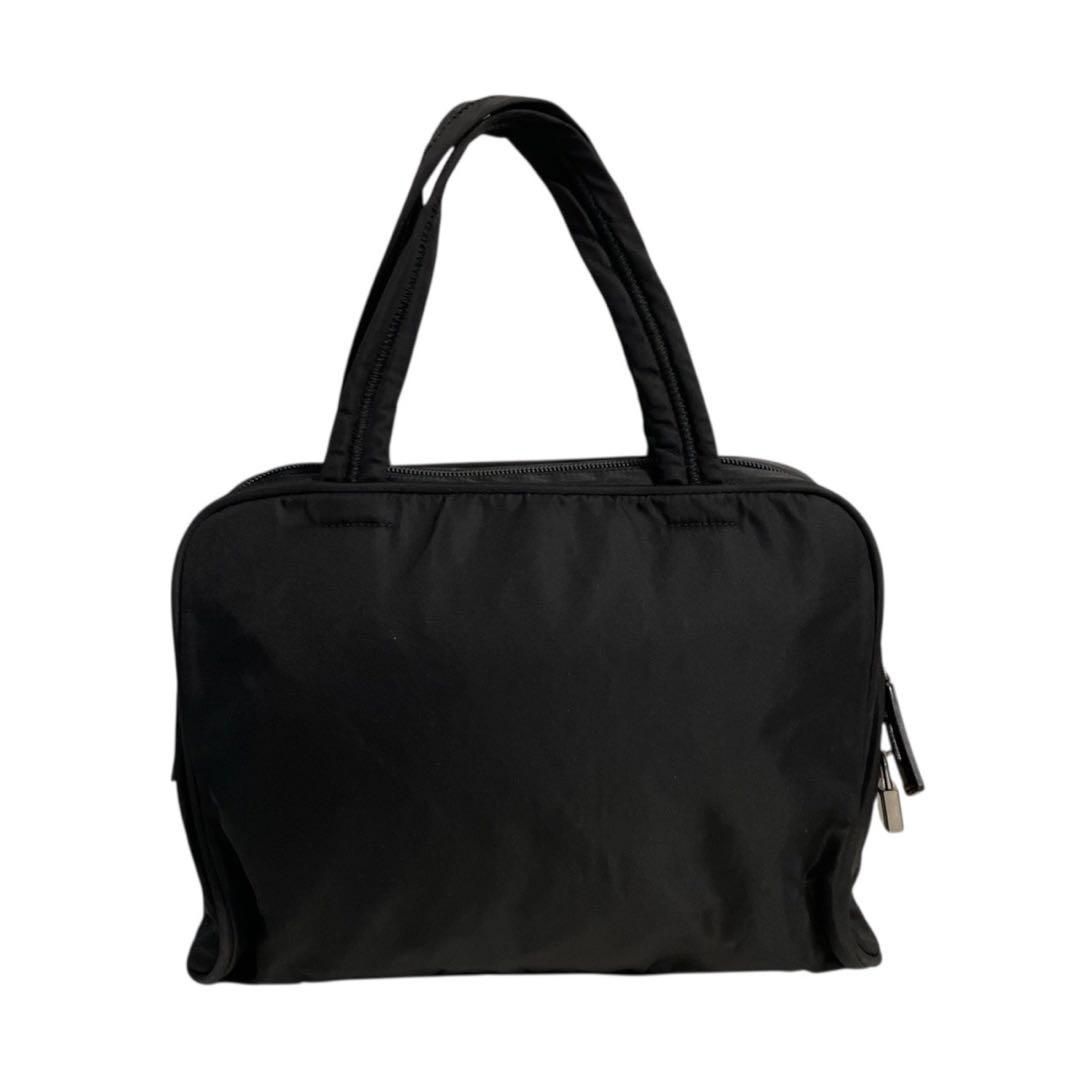 プラダ ナイロン 三角ロゴ ハンドバッグ 白タグ ブラック 黒 5333