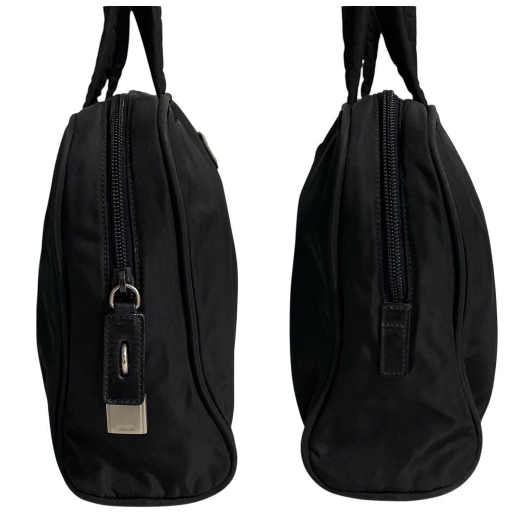 プラダ ナイロン 三角ロゴ ハンドバッグ 白タグ ブラック 黒 5333