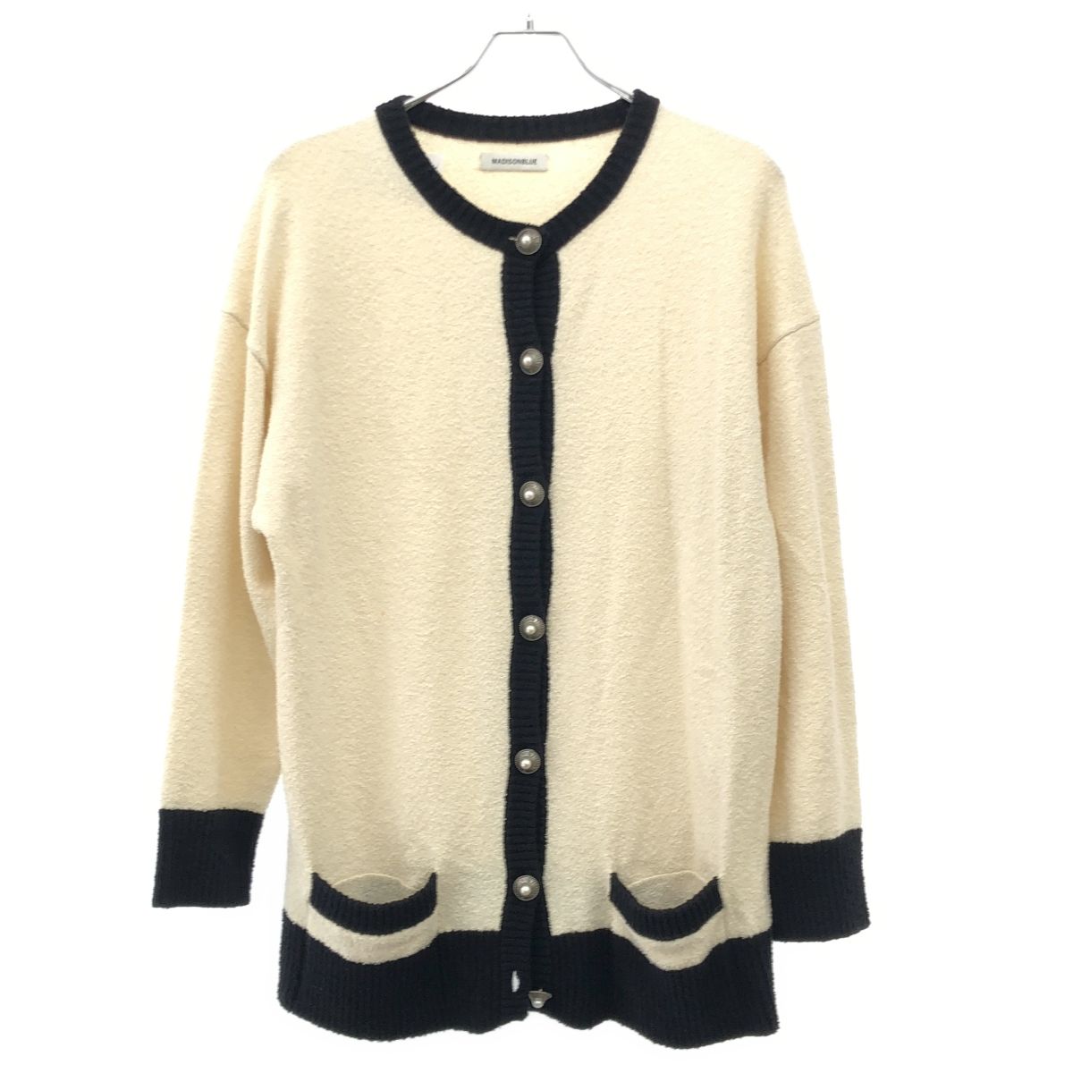 MADISON BLUE マディソンブルー パールボタンニットカーディガン MB 221 8004 アイボリー 00 XS