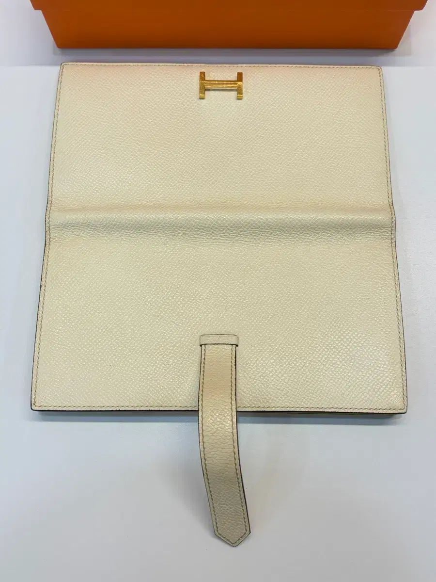  エルメス ベアン長財布 ナタ ライム ツートン ゴールド金具 B刻印 長財布 小物