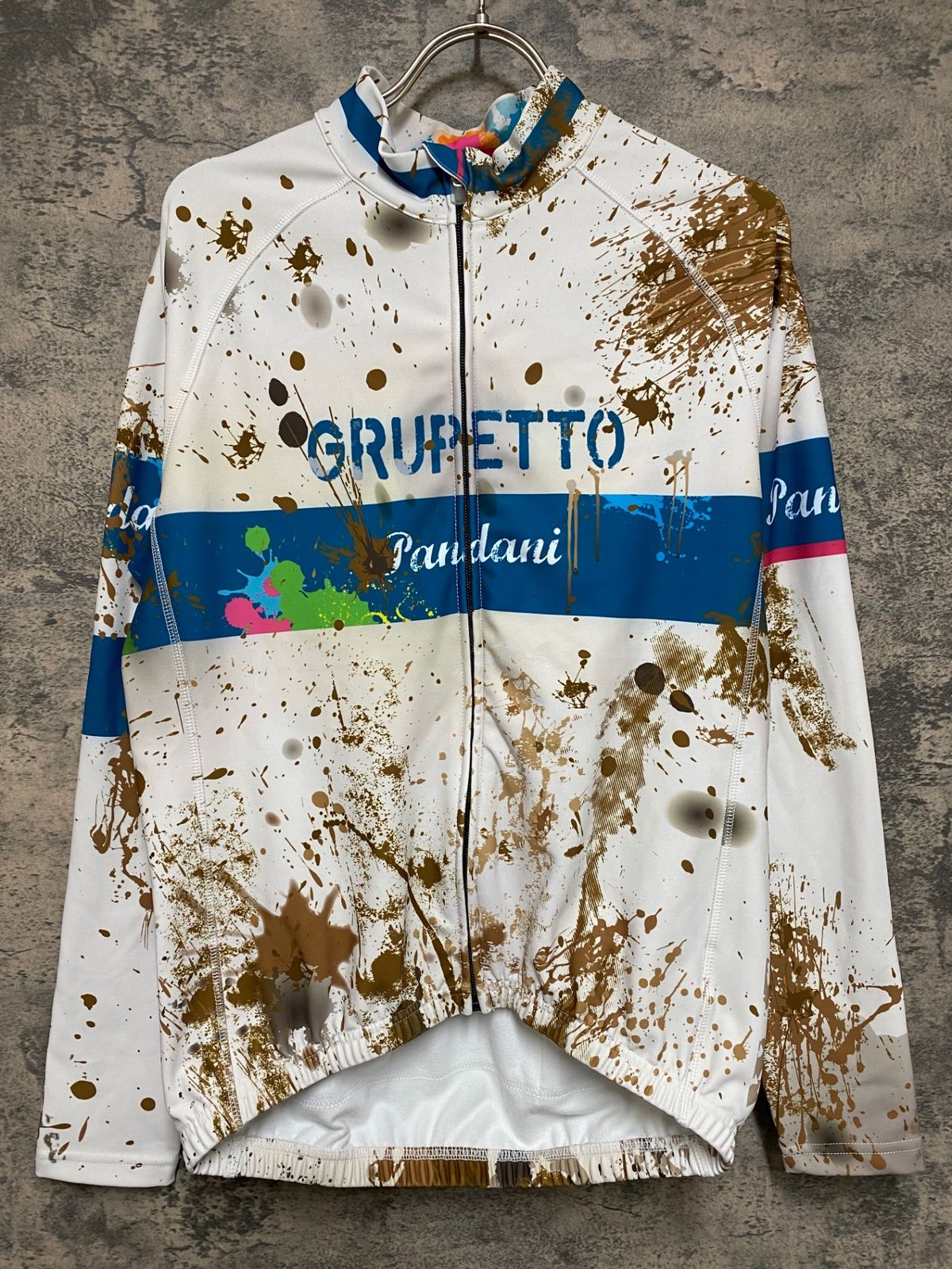 パンダーニ Pandani 長袖サイクルジャージ　未使用　XS JR211 パンダーニ pandani 長袖サイクルジャージ 白茶 M 裏起毛 - メルカリ