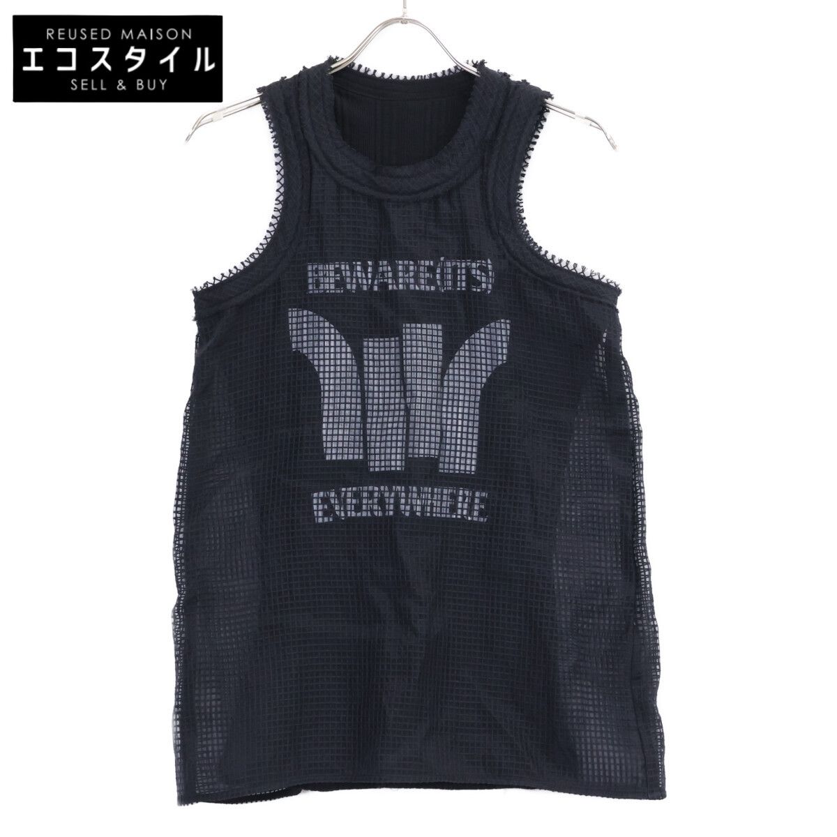 sacai サカイ 18-03853 メッシュレイヤード ノースリーブ カットソー