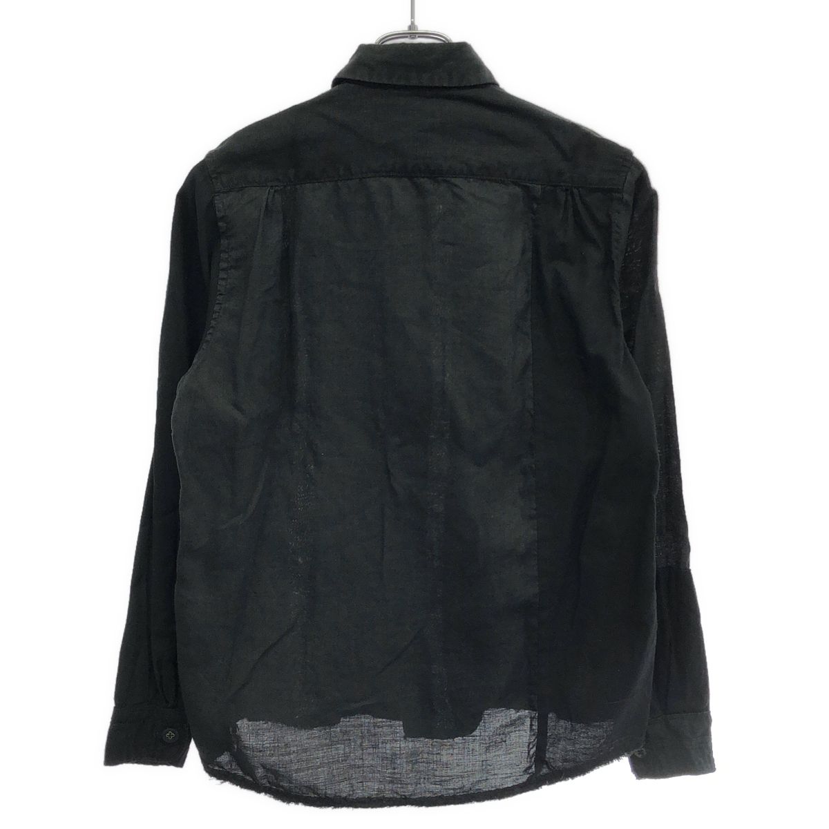 KAPITAL キャピタル ストライプパッチワークシャツ ブラック S ベスト