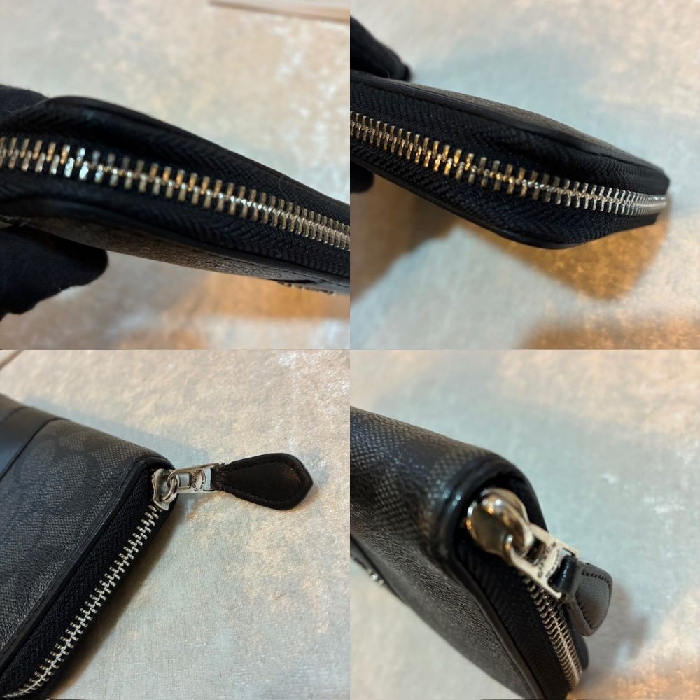 コーチ COACH シグネチャー PVCレザー ロングジップウォレット F54630