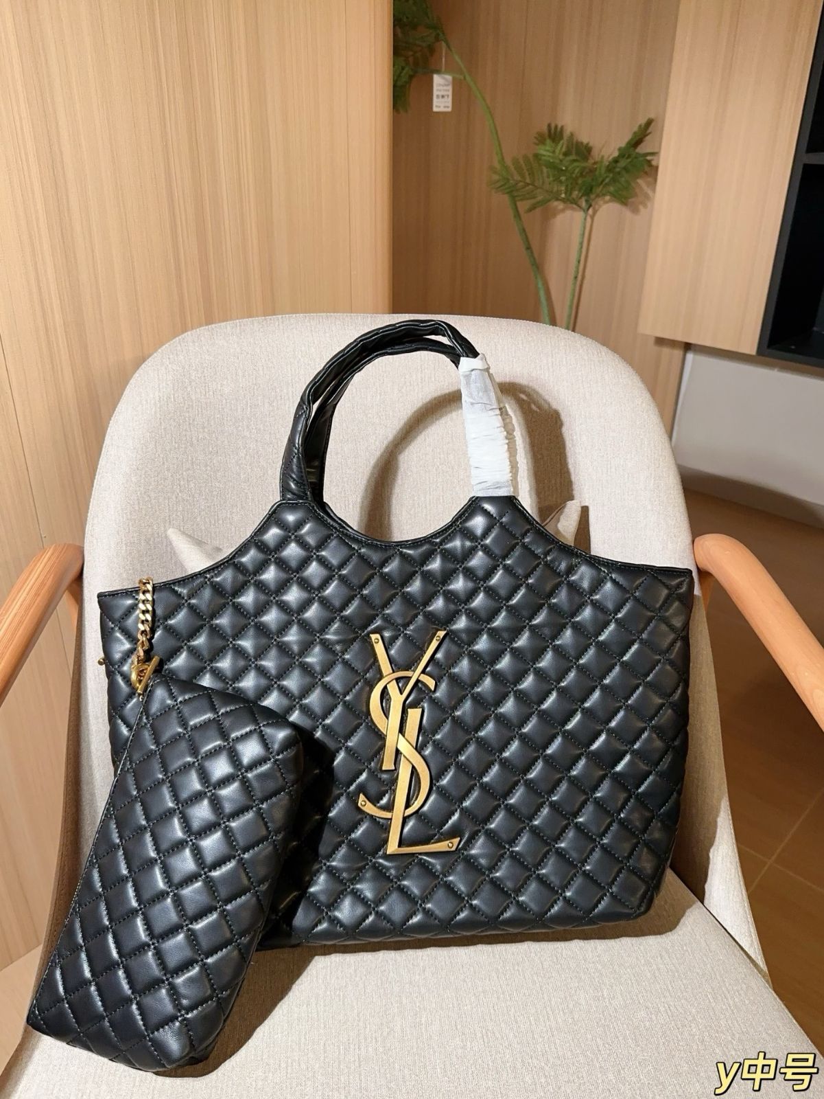 YSLサンローラン イカール トートバッグ マキシ ショッピングバッグ