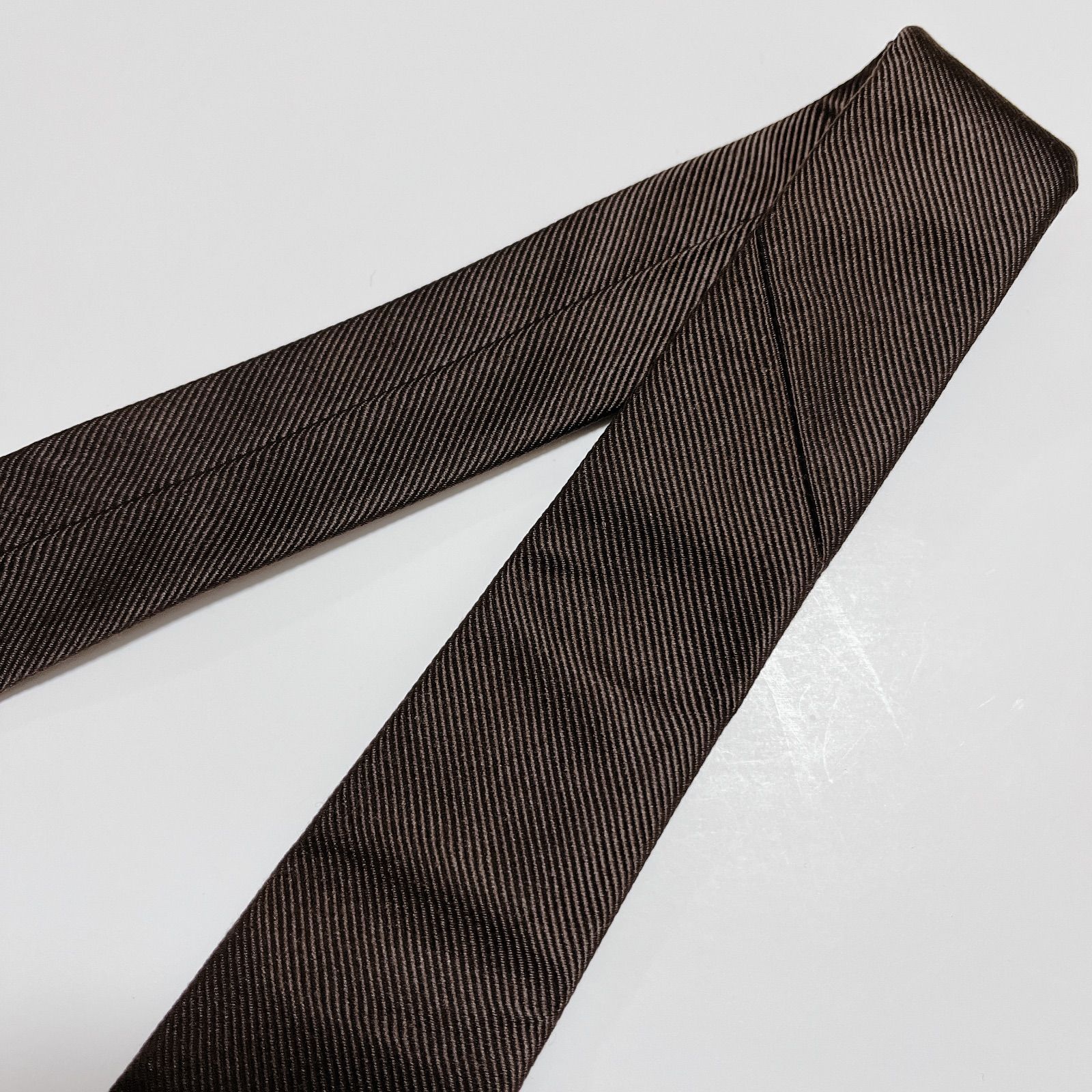 美品 メーカーズシャツ鎌倉 ネクタイ ハイブランド ソリッドタイ 無地