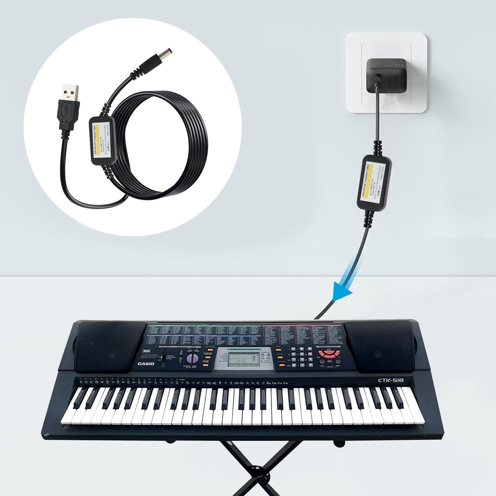 Tyuusei カシオ キーボード 電子ピアノ ACアダプター CASIO 電子