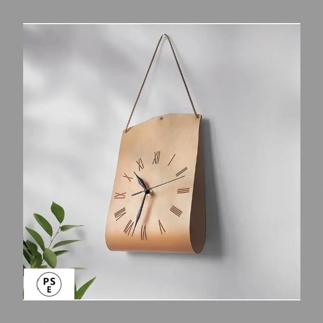 時計 アナログ 掛け時計 壁掛け 時計 ウォールクロック レザーバッグ風