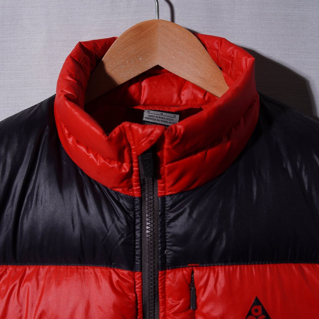 00s NIKE ACG 中綿ダウンベスト ブラック×レッド M ナイキ NIKE ACG ダウン ベスト M レッド×ブラック 550フィル ダブル
