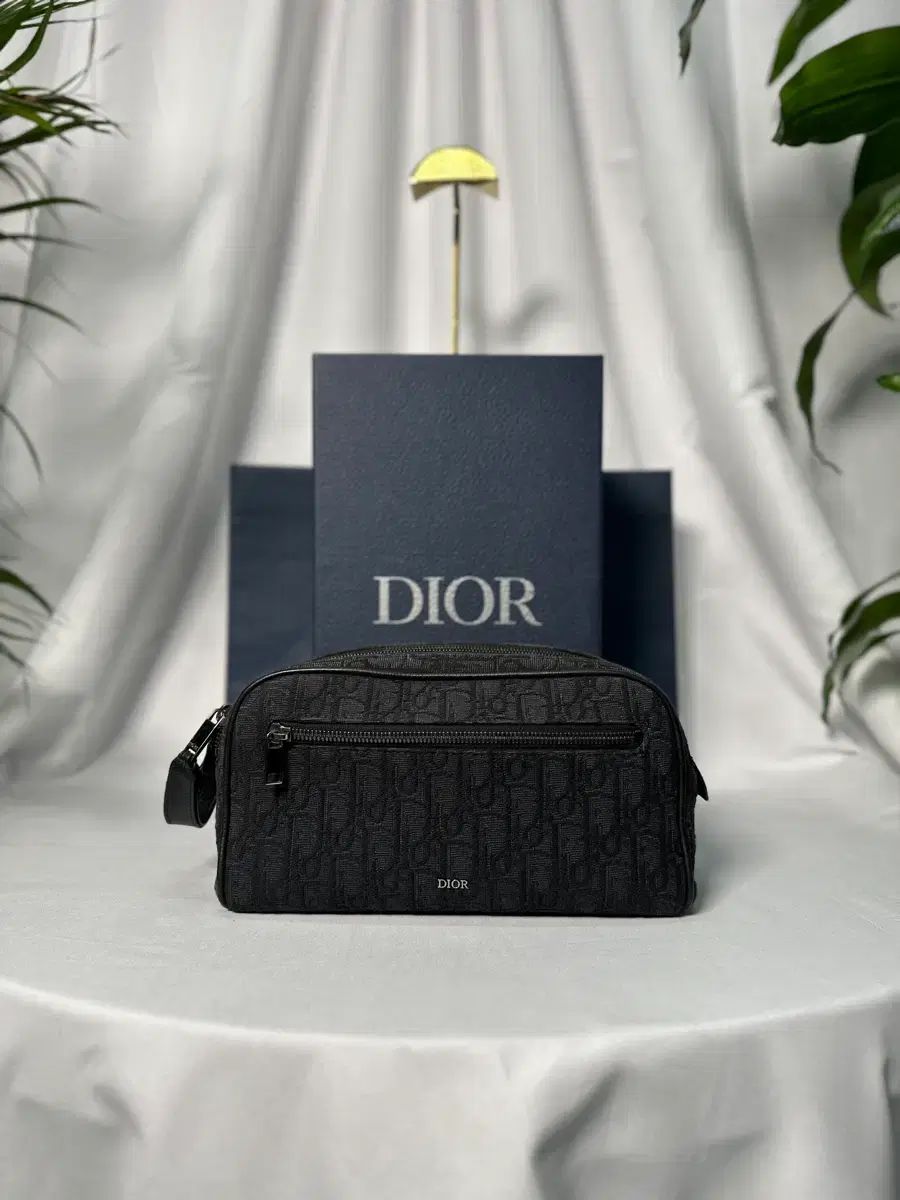 ディオール オブリーク ジャカード トワレトリー ポーチ ドゥキット ブラック
