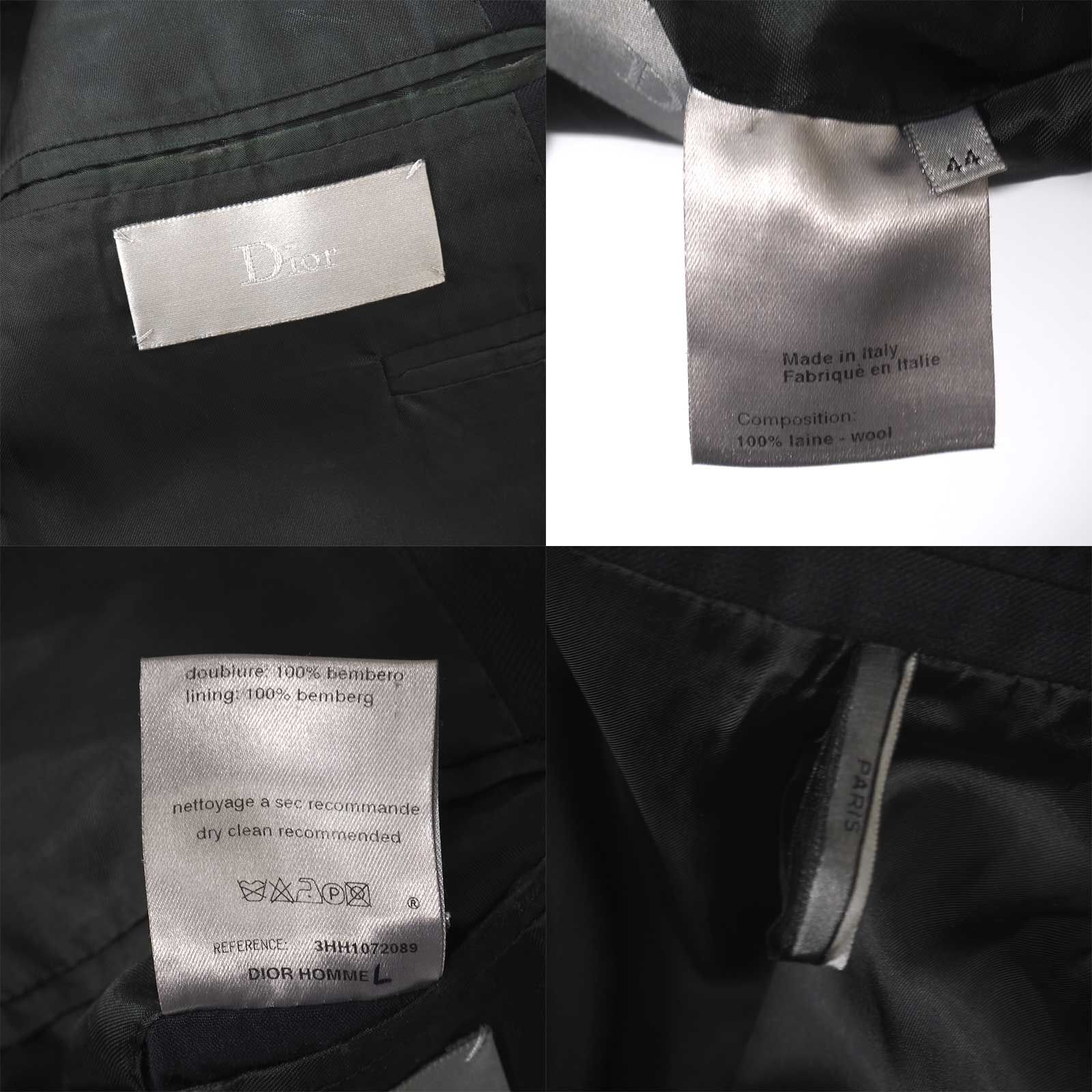 ディオールオム DIOR HOMME 03SS ウール スーツ ジャケット パンツ 44