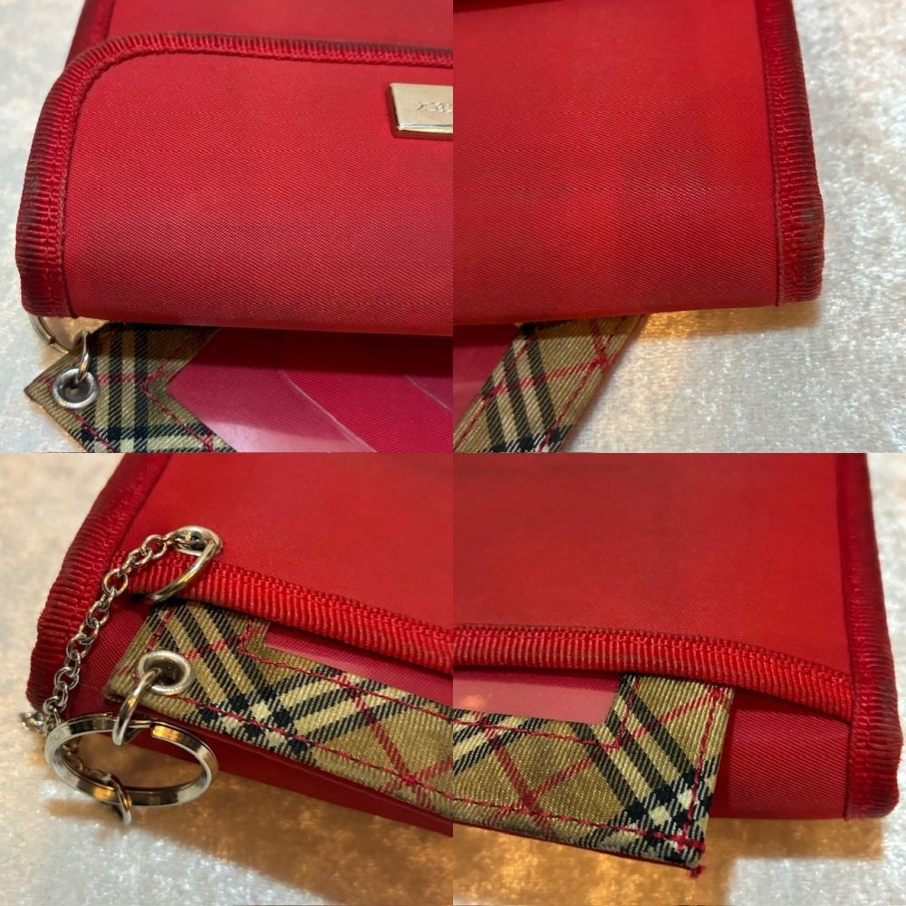 バーバリー BURBERRY ノバチェック パスケース付き ナイロンキャンバス