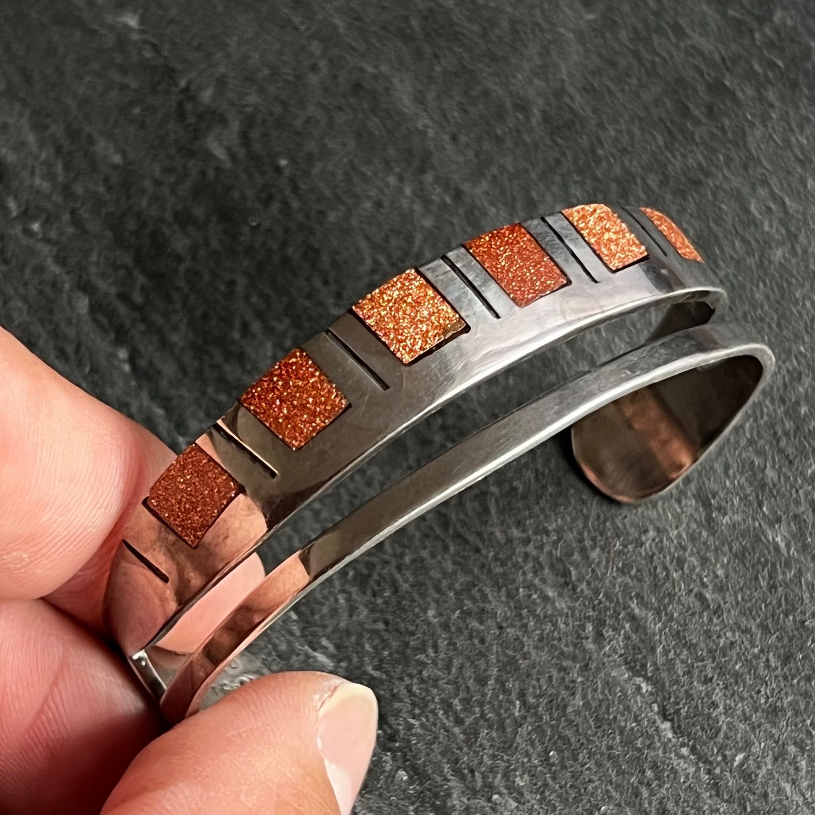 MEXICO TAXCO TF‐01 STERLING SILVER925 シルバー925 ゴールドストーン