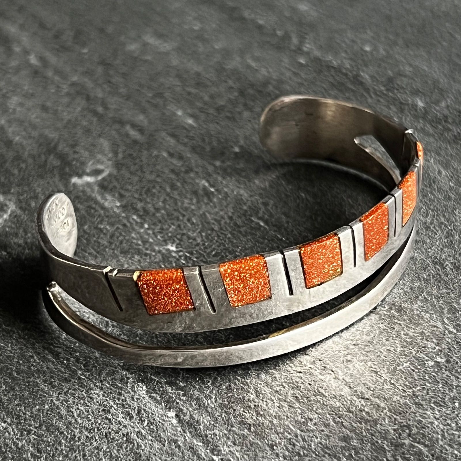 MEXICO TAXCO TF‐01 STERLING SILVER925 シルバー925 ゴールドストーン