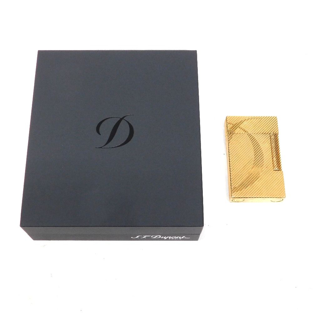 Hn 612101 デュポン ローラーガスライター ライン2 ゴールド ロゴアップ