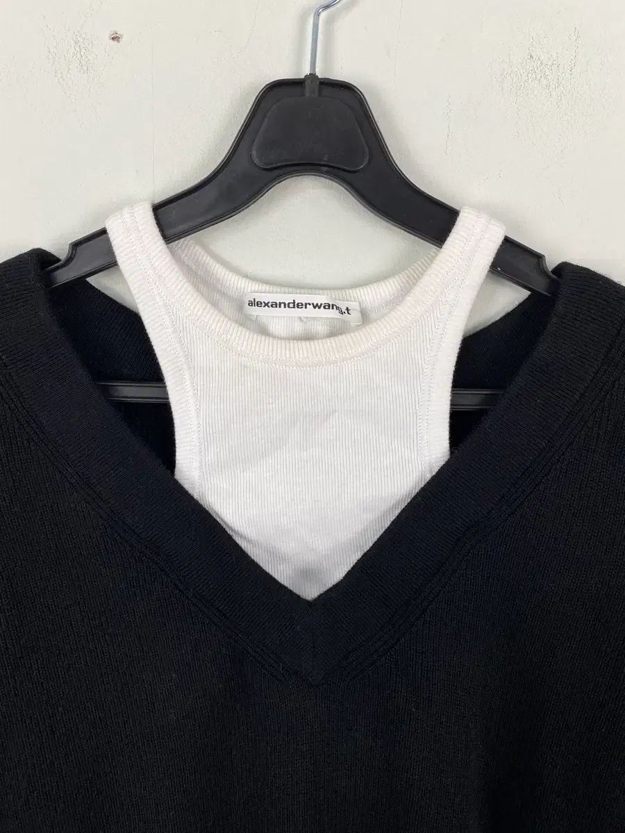 Alexander Wang Bi-Layer OFF Shoulder Vネック ニット セーター M 530