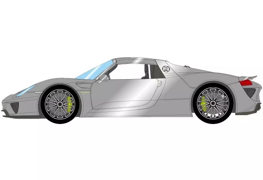 ミニカー 1 18 Porsche 918 Spyder 2011 リキッドメタルシルバー EML 045 J