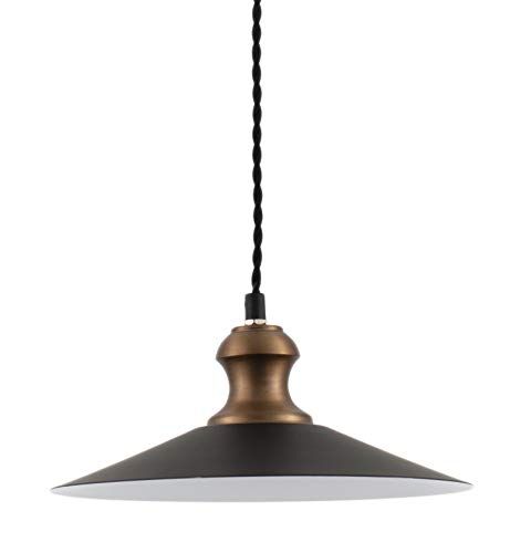 K anvifal インダストリアル ペンダントライト 1灯 ブラック 照明 おしゃれ E 26 シンプル モダン 北欧 ダイニング ヴィンテージ アンティーク レトロ カフェ 玄関 寝室 照明器具 かっこいい スチール LED クローネ krone