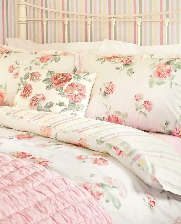 ローラアシュレイ 掛け布団カバー＆枕カバーセット アルバティーン クイーン