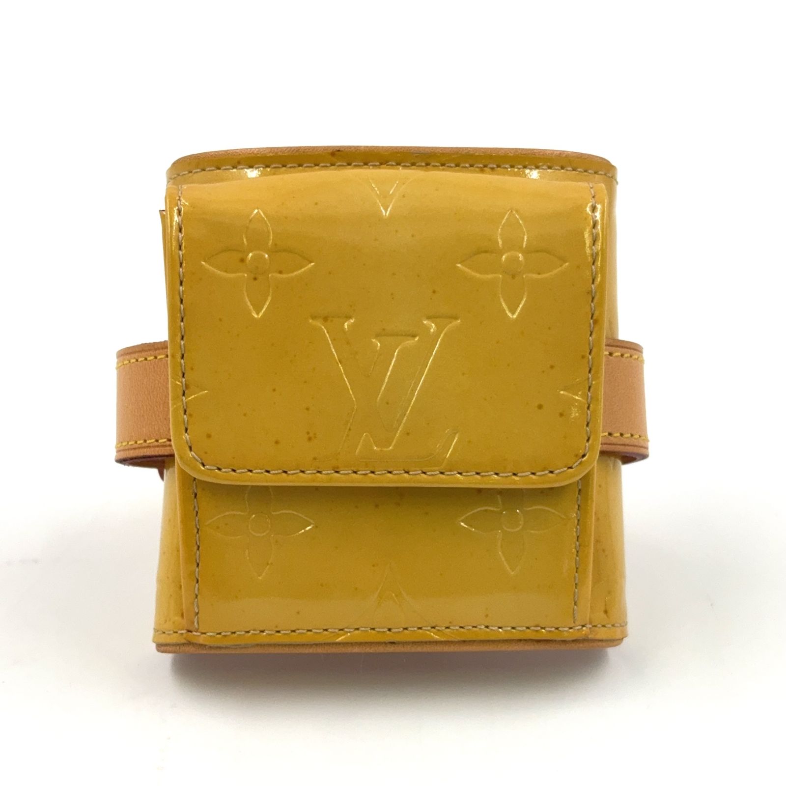 LOUIS VUITTON ラファイエット ストリート モノグラムヴェルニ レザー イエロー ブレスレット ゴールド M 91013
