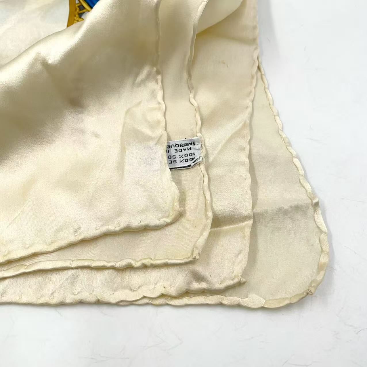 CHANEL ココマーク シルク ベージュ スカーフ