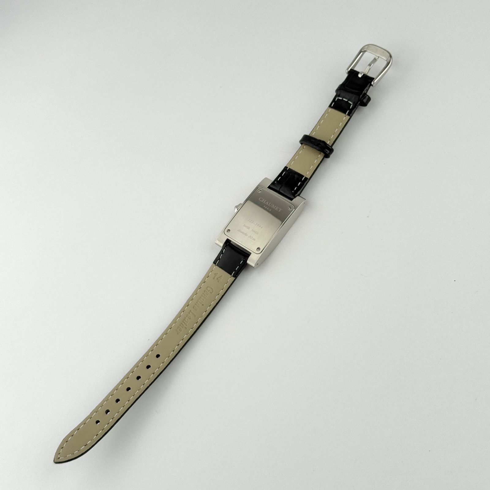 ショーメ スタイルレクタングル 新品ベルト 新品電池 レディース