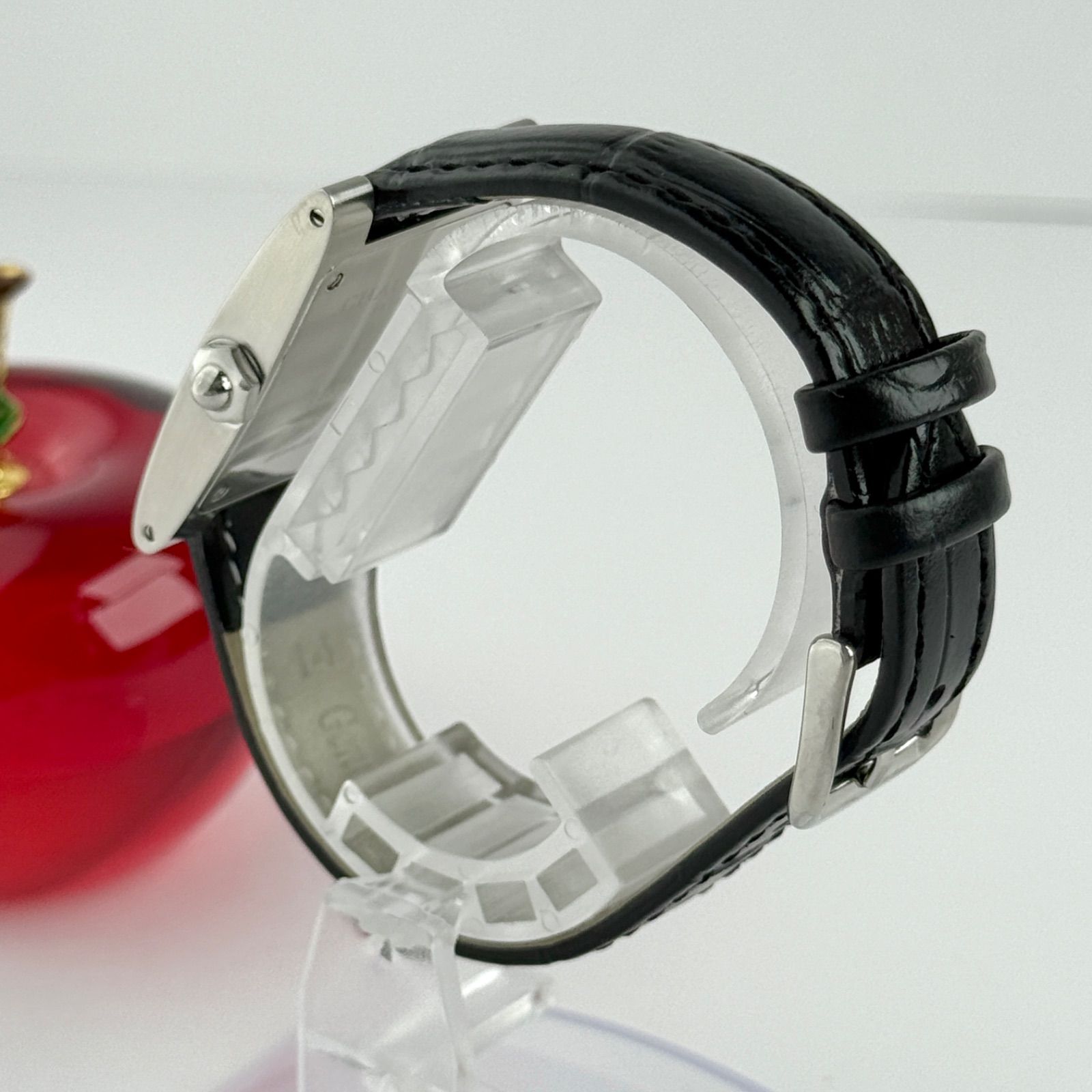 ショーメ スタイルレクタングル 新品ベルト 新品電池 レディース