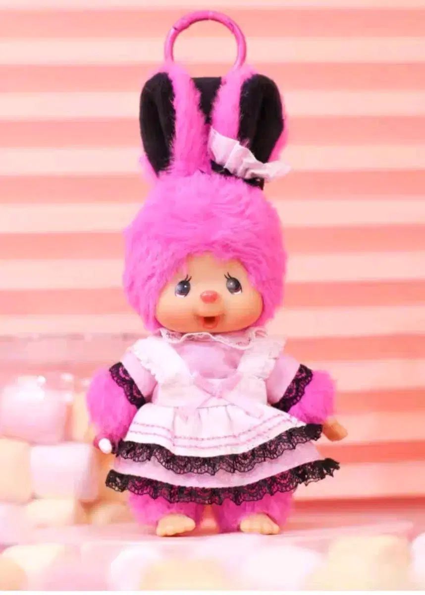 モンチッチ メイド服 ピンク チムタン キーホルダー