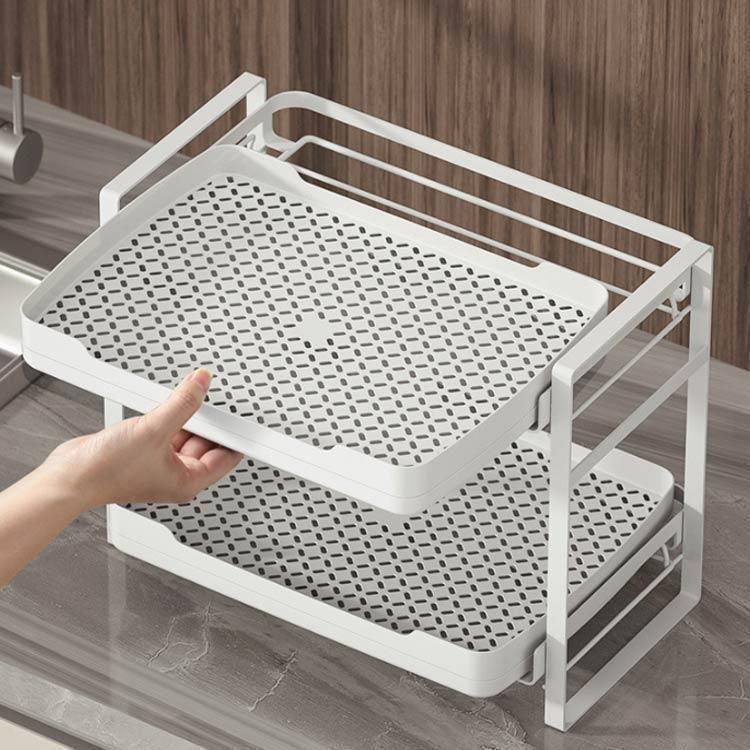 新品?未使用】カップラック グラス コップ 水切りラック 2段