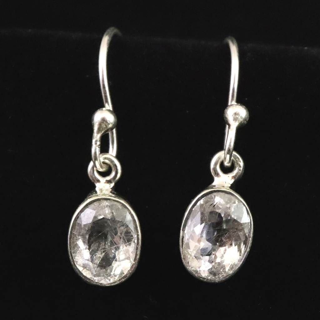 ロシア産 フェナカイト 7 X 5 mmオーバルカット ピアス 2.3 g 榎本通商78081