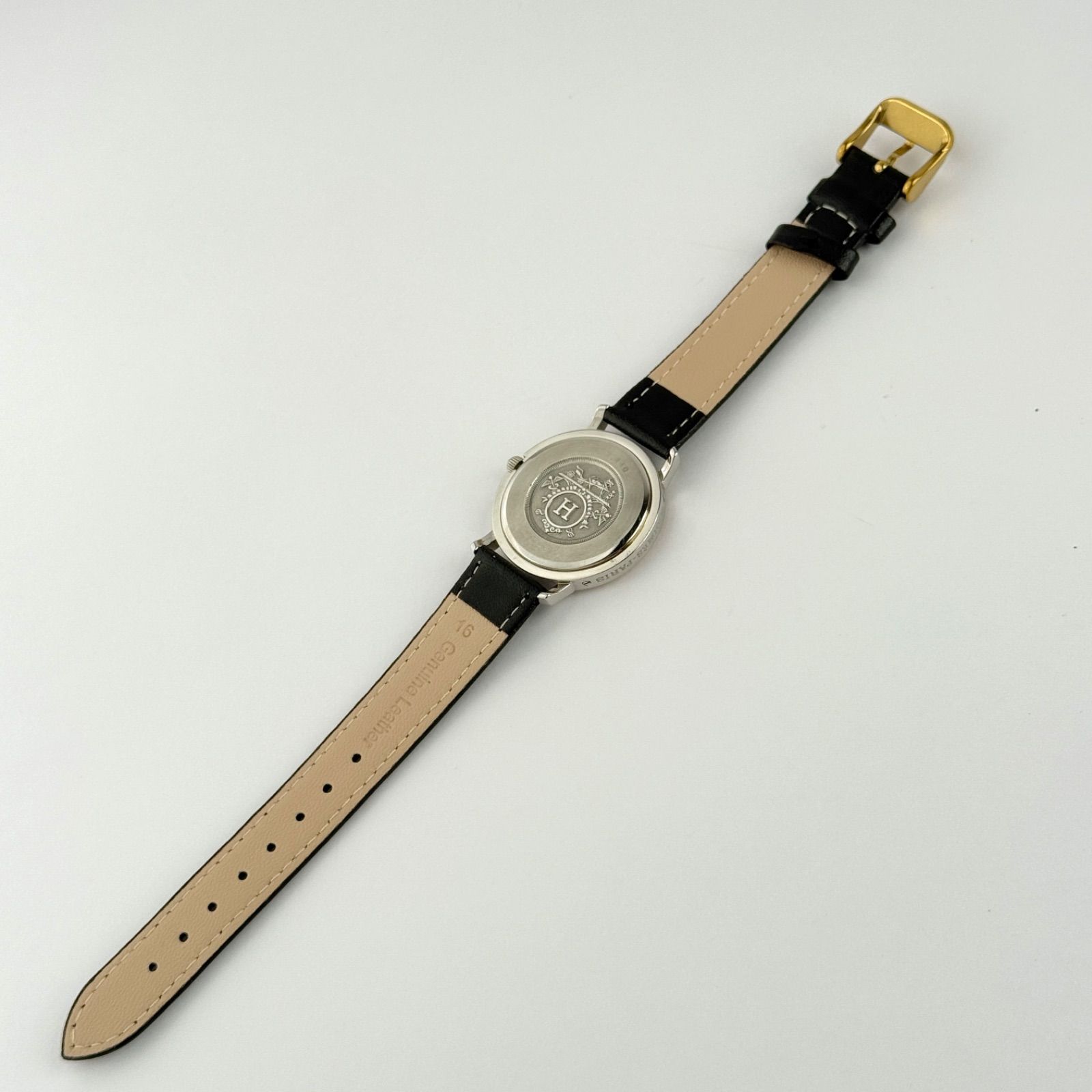 エルメス クリッパー CL3.440 男女兼用 新品ベルト 新品電池 844