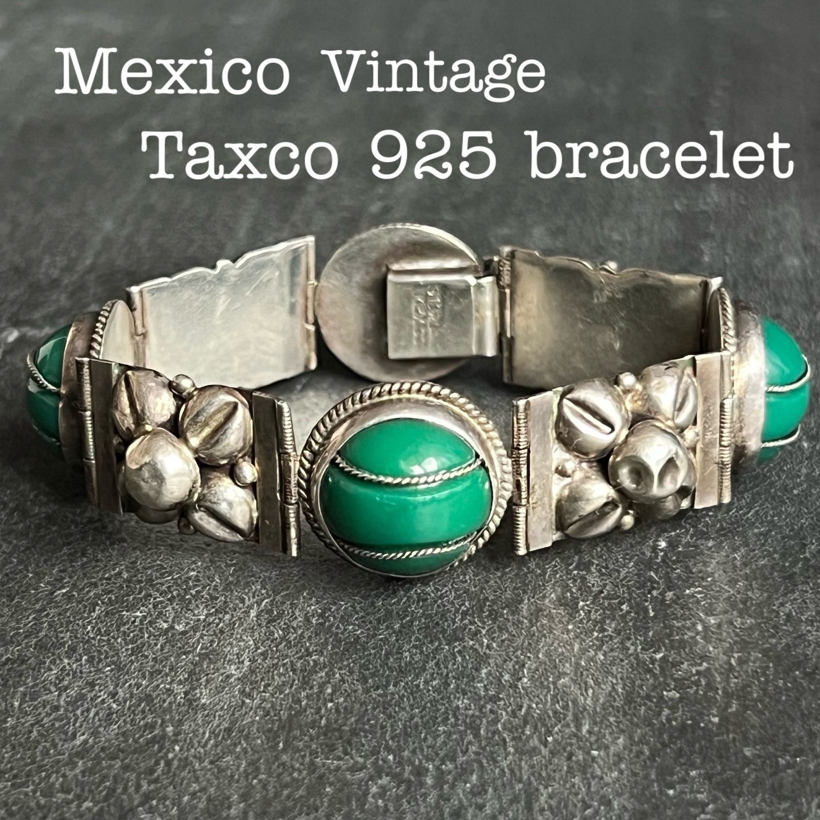 MEXICO TAXCO STERLING SILVER925 シルバー925 グリーンオニキス