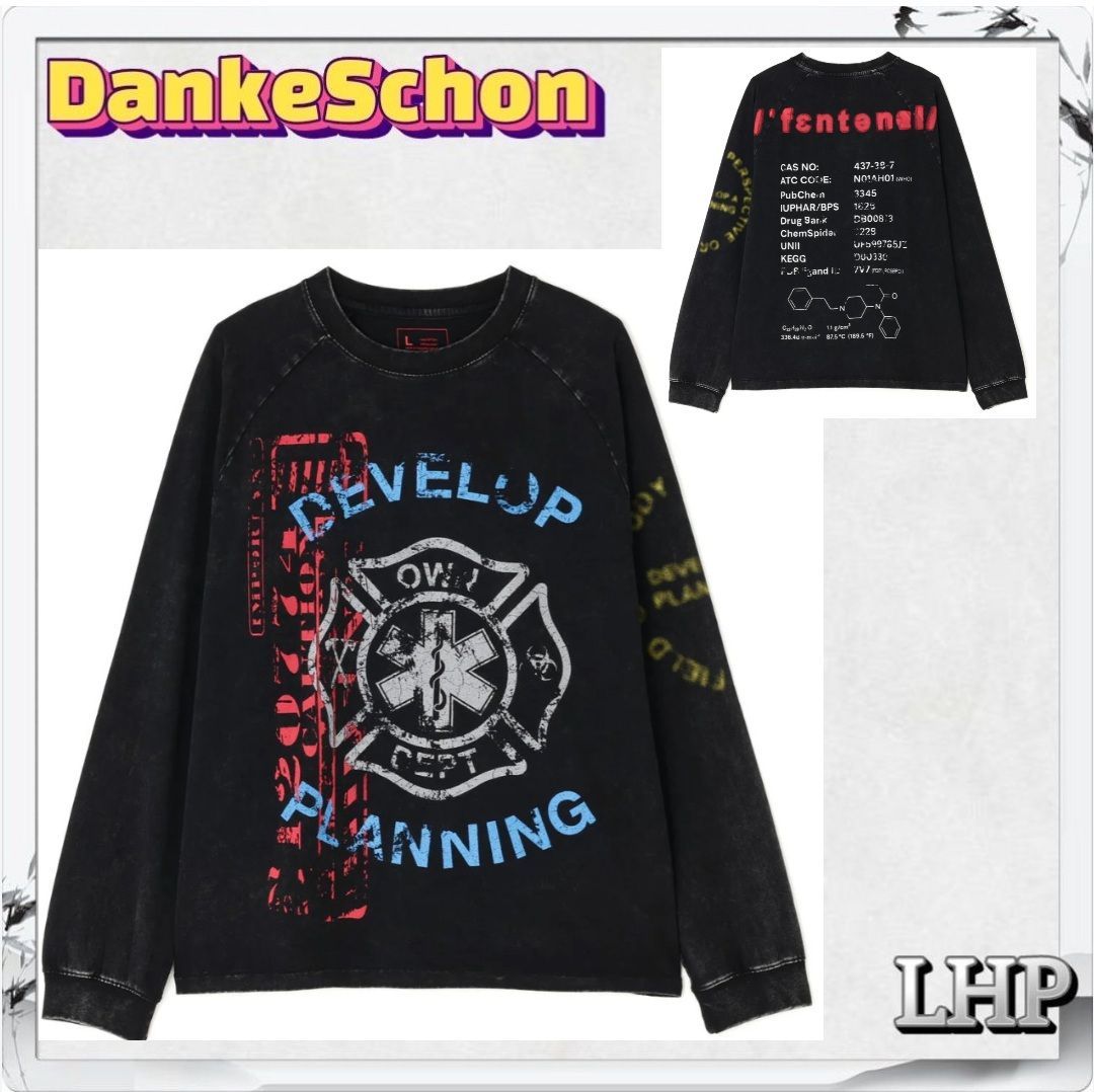 LHP DankeSchon ダンケシェーン トップス パーカー ロングスリーブ ブラック