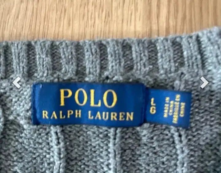 ポロラルフローレン ケーブルニット L 卸売 グレー POLO RALPH LAUREN