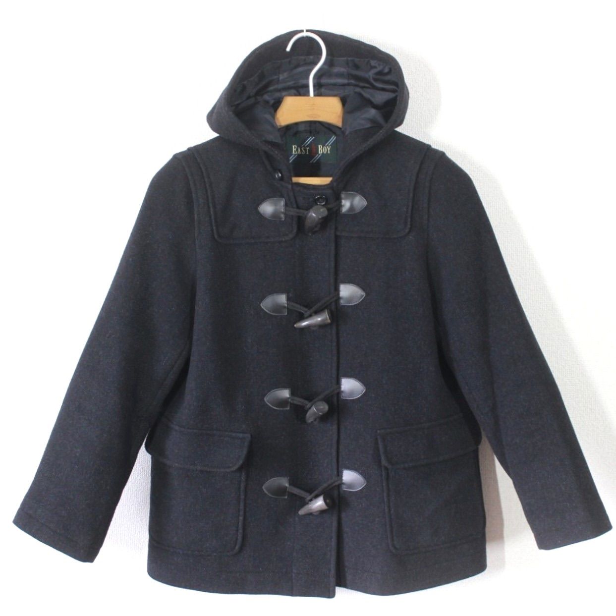 73【極美品】イーストボーイ ダッフルコート 9 ダークグレー M EAST 73【極美品】イーストボーイ ダッフルコート 9 ダークグレー M EAST